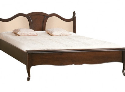 Klassisches Bett Doppelbett Betten Leder Textil Echtes Holz Antik Stil Neu